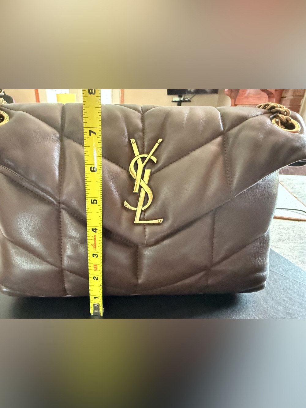 Saint Laurent YSL Loulou Puffer Medium Dark Ganache Lambskin Shoulder Bag - Picture 8 of 16
